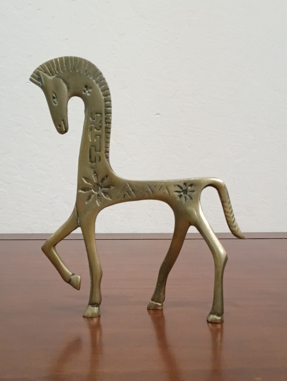 Etruscan Style Brass/Bronze Horse, MCM Vintage!